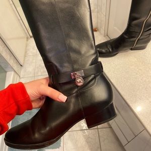 Michael Kors Black Leather Boots